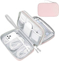 FYY Electronic Organizer, Travel Tech Pouch Bag, Large, Light Pink