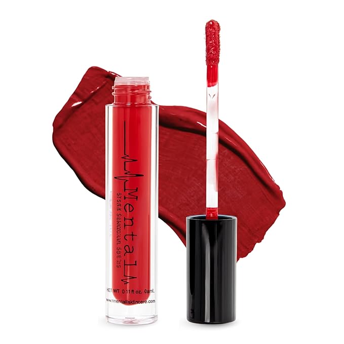 Mental Skincare Red Tinted Lip gloss for Beach & Summer