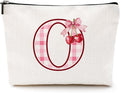 CQM Cherry Bag Initial O Makeup Bag Cherry Gifts for Women Cosmetic Bags