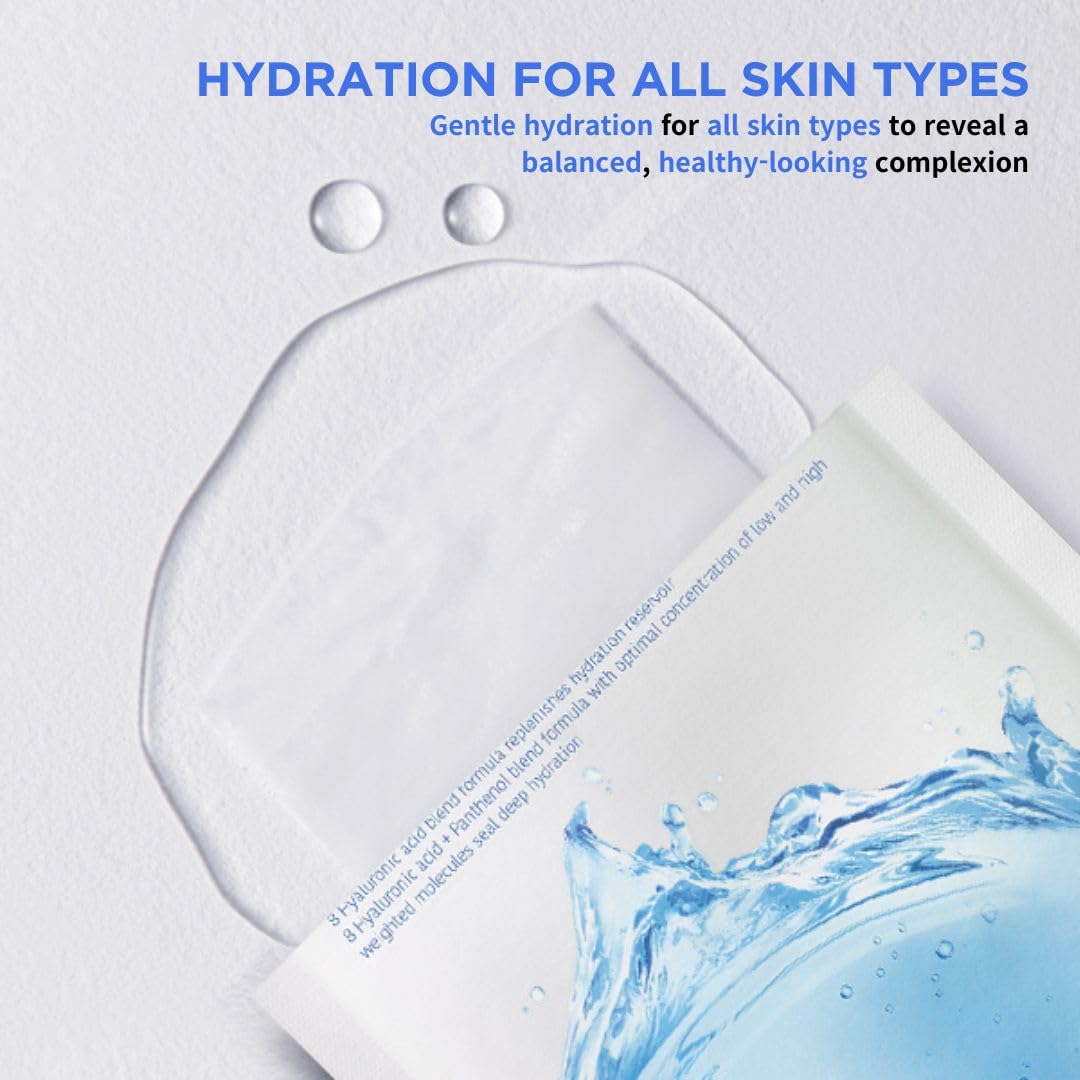 JAYJUN Hyaluronic Acid Hydrating Mask (10 Sheets) - 8-Layer Moisture Technology for Deep Hydration & Revitalization