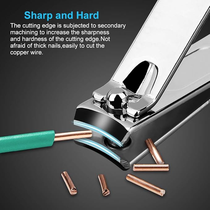 Yougai Manicure Set 18 Pieces Professional Nail Clippers Pedicure Kit Men Women, Stainless Steel Fingernail Toenail Cutters, Nail Care Grooming Tools with Leather Travel Case