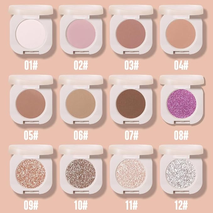 FeiCuiYun Pressed Single Matte Tan Eyeshadow Palette Makeup, Brown Eyeshadow For Women, Neutral Matte Pressed Powder Single Vegan Eyeshadow; Talc, Paraben & Cruelty Free, (03)