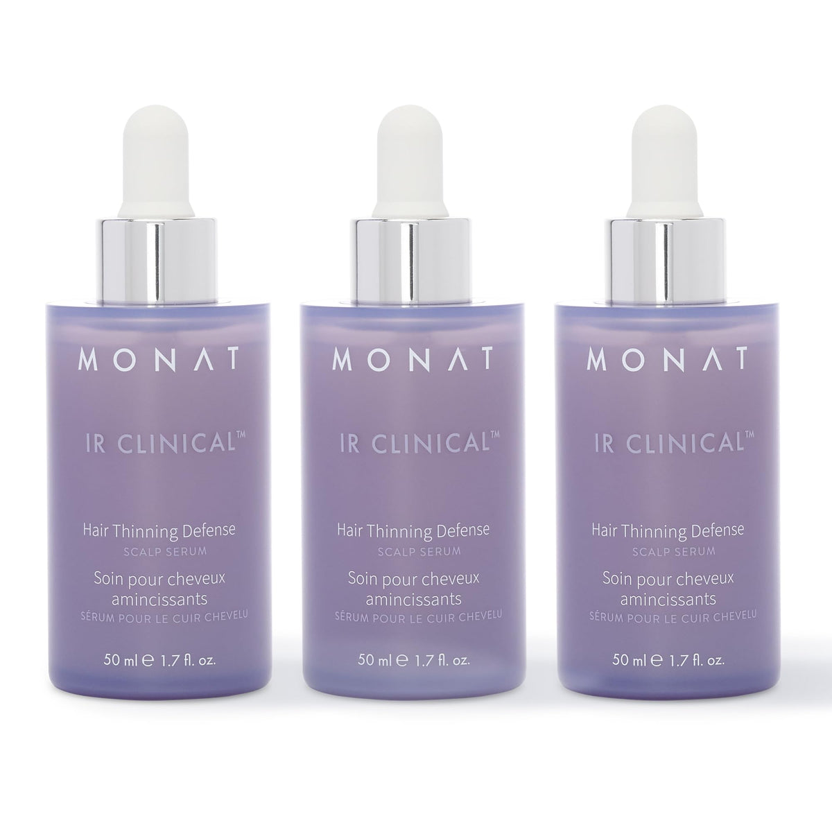 MONAT IR Clinical™ Hair Thinning Defense Serum – 3-Month Supply – Nourishes Scalp, Reduces Breakage, Boosts Hair Density, and Supports Thicker, Fuller-Looking Hair with Lightweight, Non-Greasy Formula