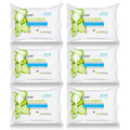 Epielle Cucumber Makeup Remover Wipes, Gentle Daily Facial Cleanser Towelettes, Remove Dirt, Oil & Waterproof Mascara, Stocking Stuffers, 30 Count (Pack of 6)