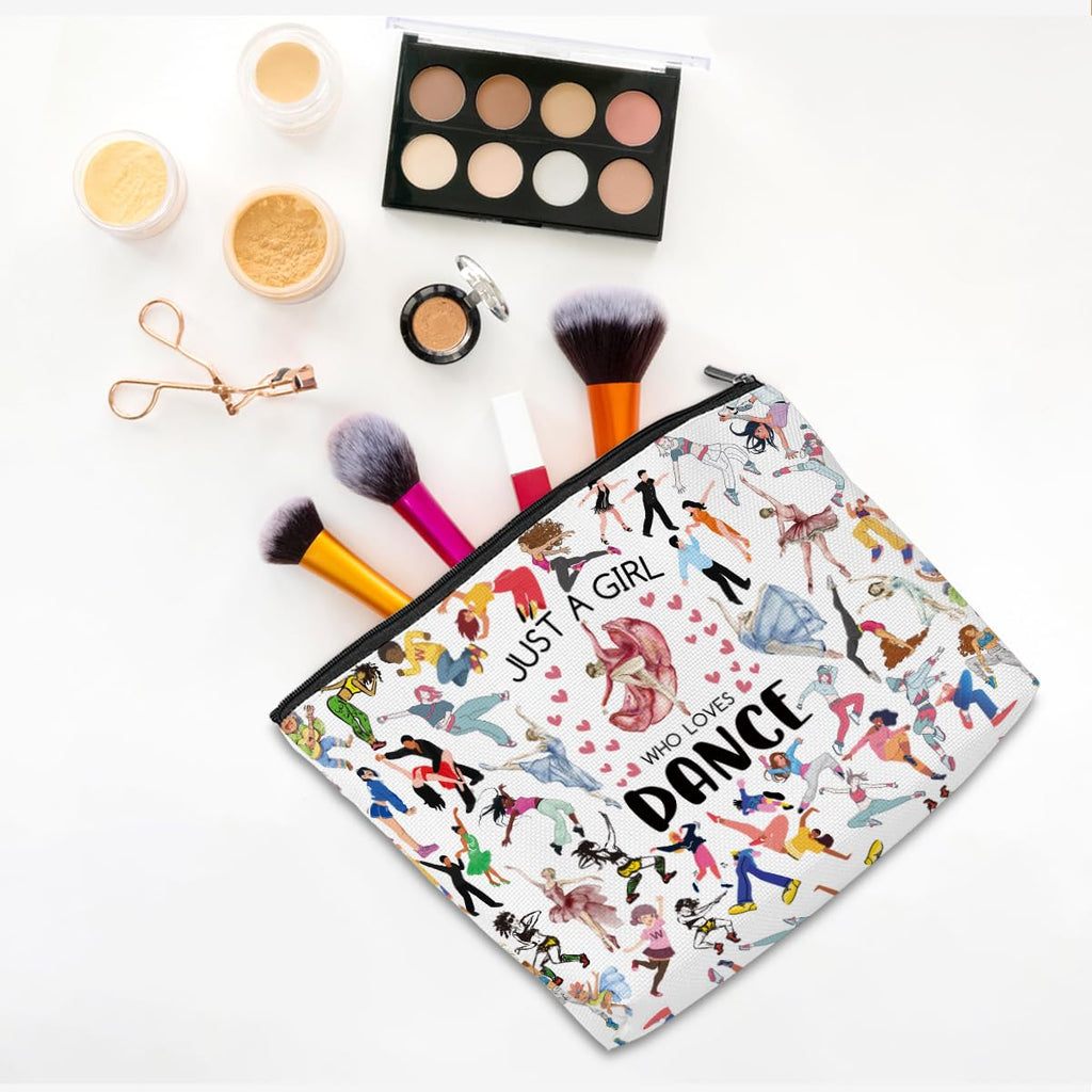 Dance Makeup Bag for Girls Dancer Recital Gift Thank You Gifts Cosmetic Bag