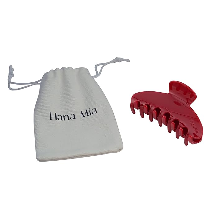 Luxury Red Claw Clip for Women | Our Large 4 Inch Hair Clip Creates Beautiful Half Ups, Secure Updos & Chic Every Day Styles | Premium Acetate Claw with Secure Hold & Snag Free Teeth for Easy Styling