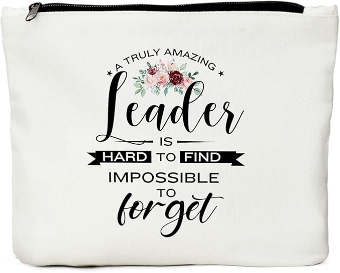 Leaders Appreciation Gift Makeup Bag Boss Gifts Cosmetic Bag Zipper Pouch