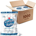 DecorRack 1000 Large Cotton Balls, 100% Pure Cotton, Soft and Absorbent
