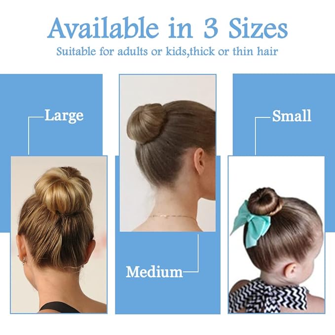 TsMADDTs Donut Hair Bun Maker, Dark Brown Bun Maker for Dance, Invisible
