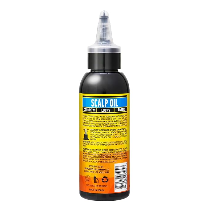 AllDay Locks Scalp Oil - Scalp Moisturizer for Braid & Hair Care, for Men and Women, Moisturizing and Strengthening Treatment, Oil for Dryness and Tension Relief - 4 oz Bottle