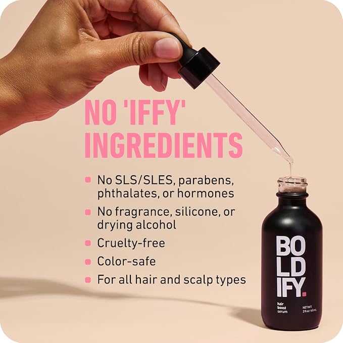 BOLDIFY Hair Growth Serum, Scalp Treatment for Thicker Hair for Women & Men