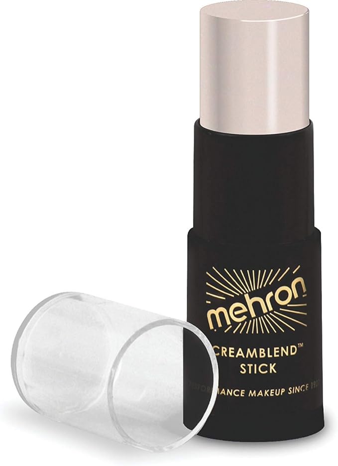 Mehron Makeup CreamBlend Stick | Face Paint, Body Paint, & Foundation Cream Makeup | Perfect for Halloween.75 oz (21 g) (Alabaster)