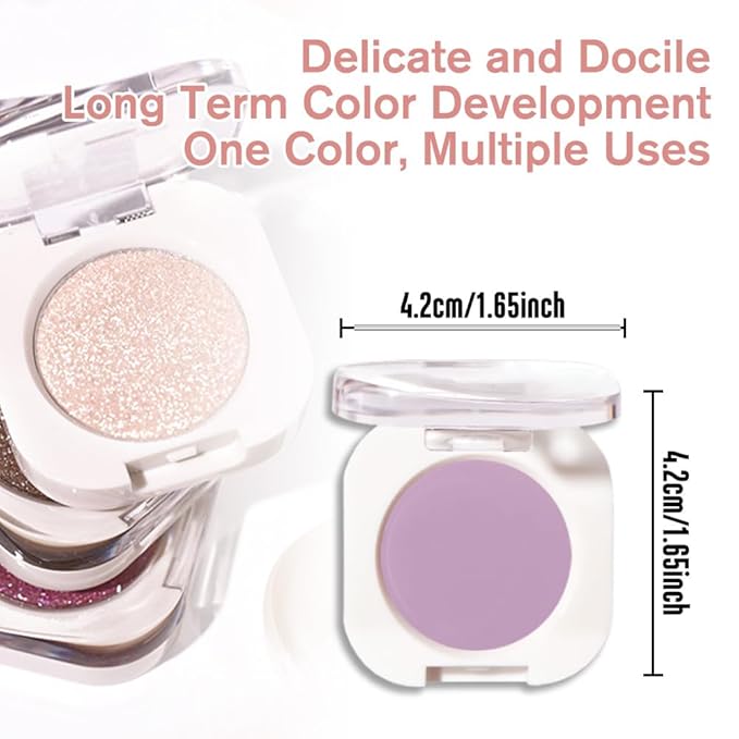 QIDSTERS Violet Purple Matte Single Eyeshadow, Lightweight Blendable Mini Eye Shadow for Older Women, Monochrome Eyeshadow Palette Makeup Pigmented Waterproof, Vegan & Cruelty-Free, 31