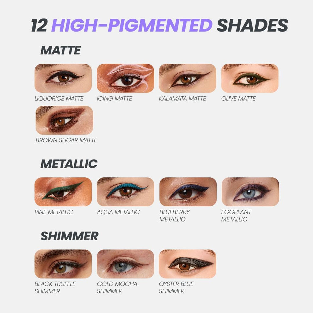 Wonderskin Eyeliner Pencil, 1440 Longwear Green Eyeliner Pencil - Waterproof, Sharpenable & Smudge Proof (Pine)