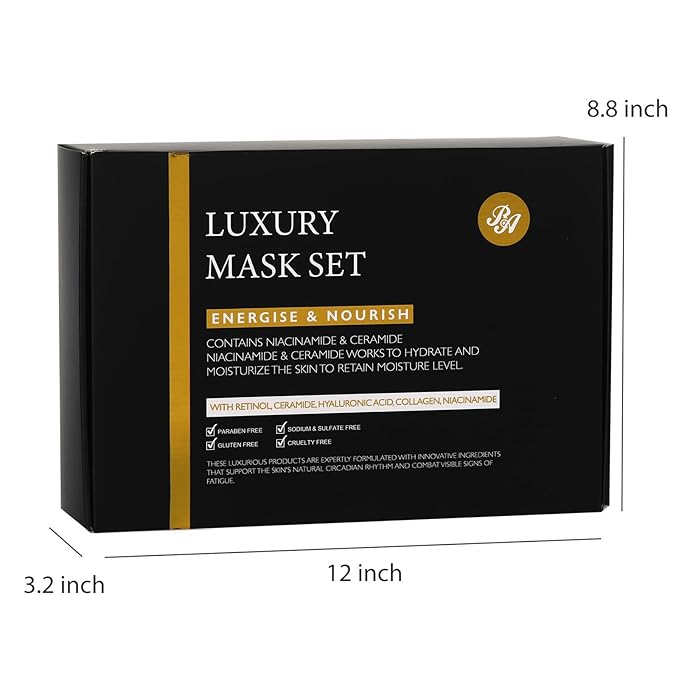 55 Pcs Mothers Day Gift for Mom, Charcoal Face Sheet Mask Pack for Women & Men, Hydrating Skin Care Set, Self Care Home Spa Basket Gift Set, Hyaluronic Acid Serum, Birthday, Christmas