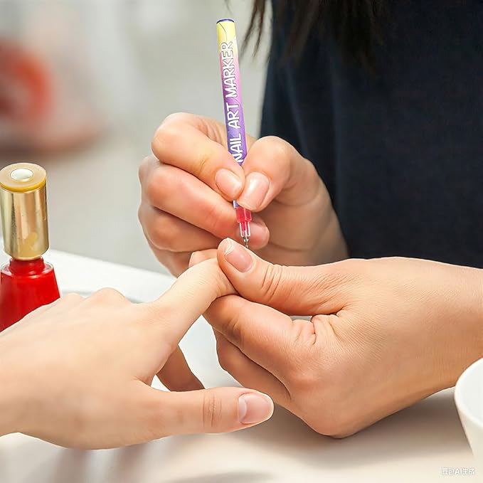 12 Color 3D Nail Art Pens Set, Nail Art Pens for Painting Nails Art Markers for Gel Nails, Nail Art Tools Drawing Painting Point Liner DIY (1 Pc)