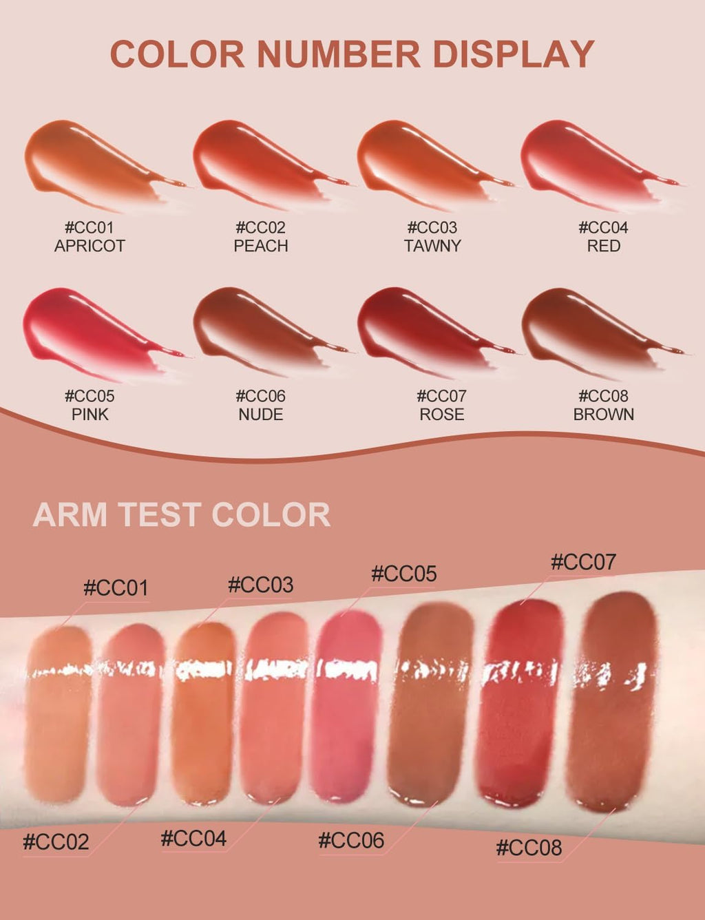 INTO YOU Lip Stain Long Lasting, Lip Gloss, Lip Tint, Lip Plumper Gloss, Glitter Lip Gloss, Liquid Lipstick, Vivid Color, Smudge-Proof, Lightweight, Naturally Moisturizing, Lip Oil For Dry Lips (CC02)