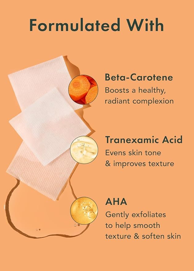 Rael Miracle Clear Toner Pads for Face, Dual Exfoliating & Soothing (70 Ct)