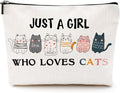 Funny Cat Gifts Makeup Bag Cat Gifts for Girls Cats Lover Cosmetic Bag