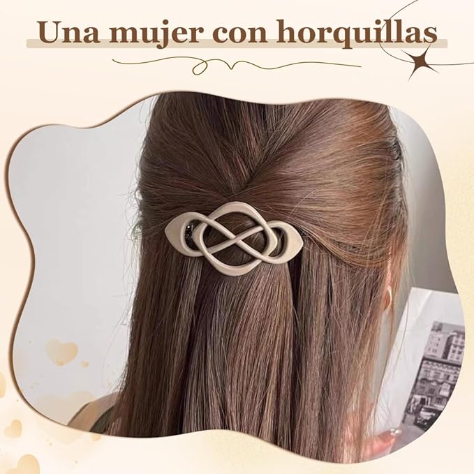 4 Pack Vintage French Barrette Hair Clips, 2026 New Hair Accessories for Women, Strong Hold No Slip Styling (Style A)