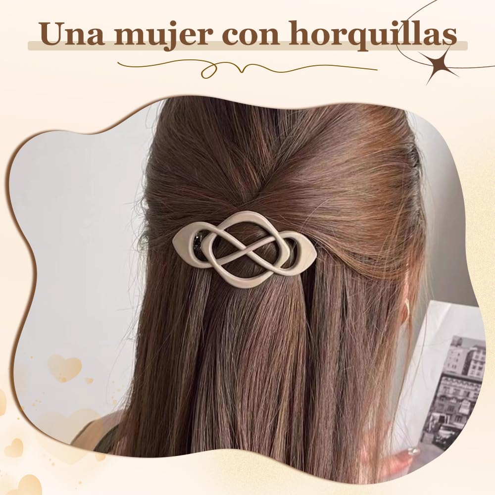 4 Pack Vintage French Barrette Hair Clips, 2025 New Hair Accessories for Women, Strong Hold No Slip Styling (Black)