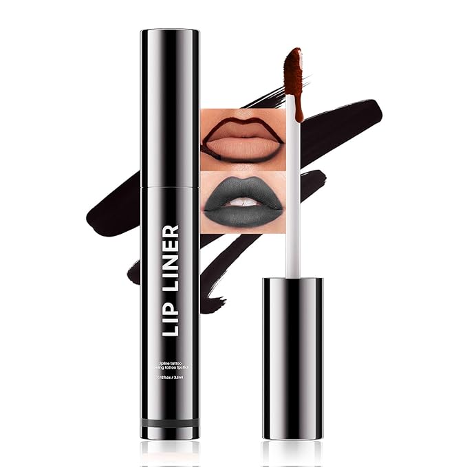 Anguishil Lip Stain- Lip Stain Peel Off Gifts for Women Mom Wife, Lip Gloss Transfer-Resistant Waterproof Smudge-Proof Moisturizing, Lip Tint All-Day Color Hold (Black)