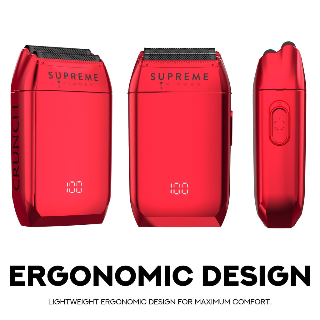 Supreme Trimmer Crunch STF602 – Waterproof Double Foil Shaver for Men | 150 Min Runtime, Wet/Dry Cordless & Corded Electric Razor | Hypoallergenic Foils for Face, Head & Stubble