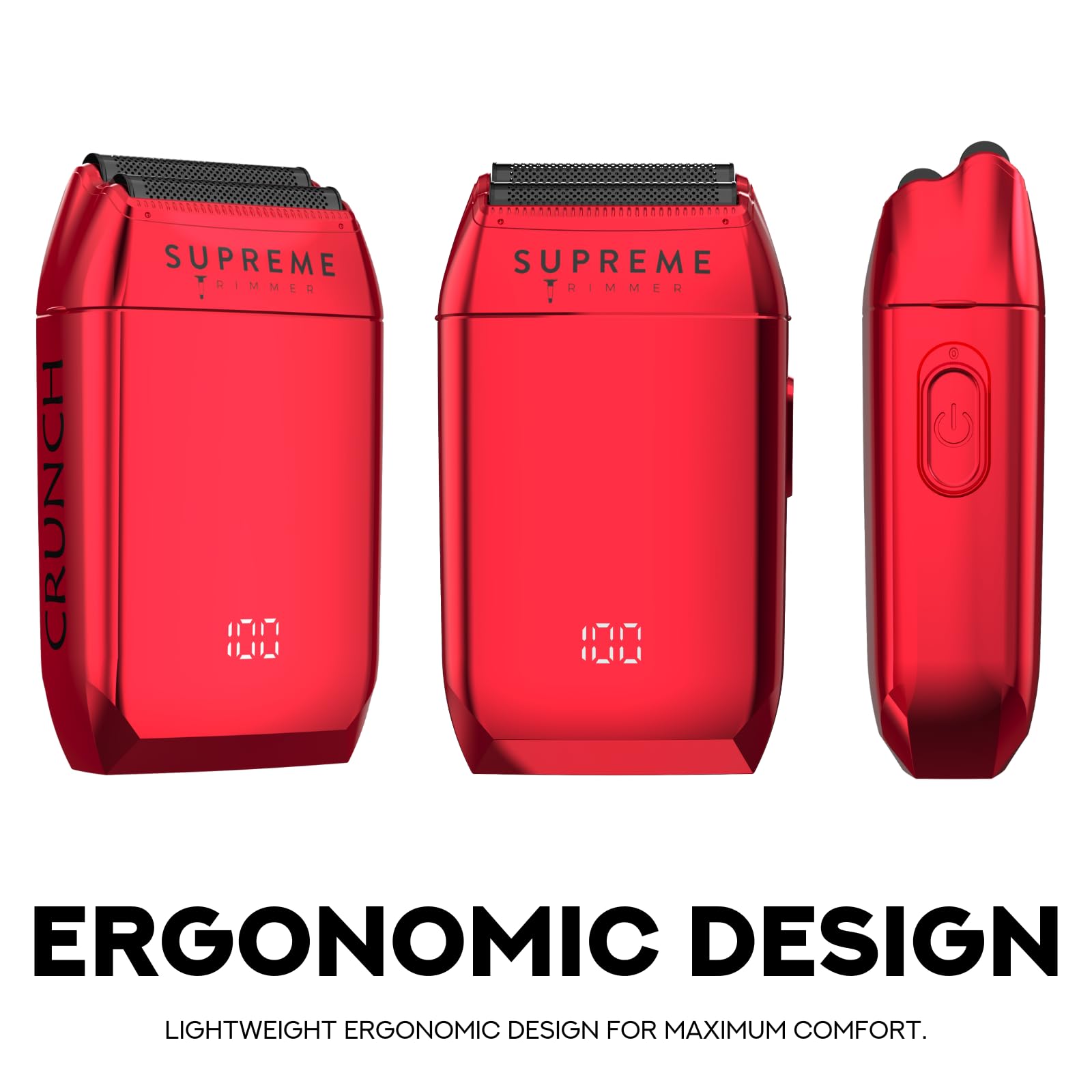 Supreme Trimmer Crunch STF602 – Waterproof Double Foil Shaver for Men | 150 Min Runtime, Wet/Dry Cordless & Corded Electric Razor | Hypoallergenic Foils for Face, Head & Stubble