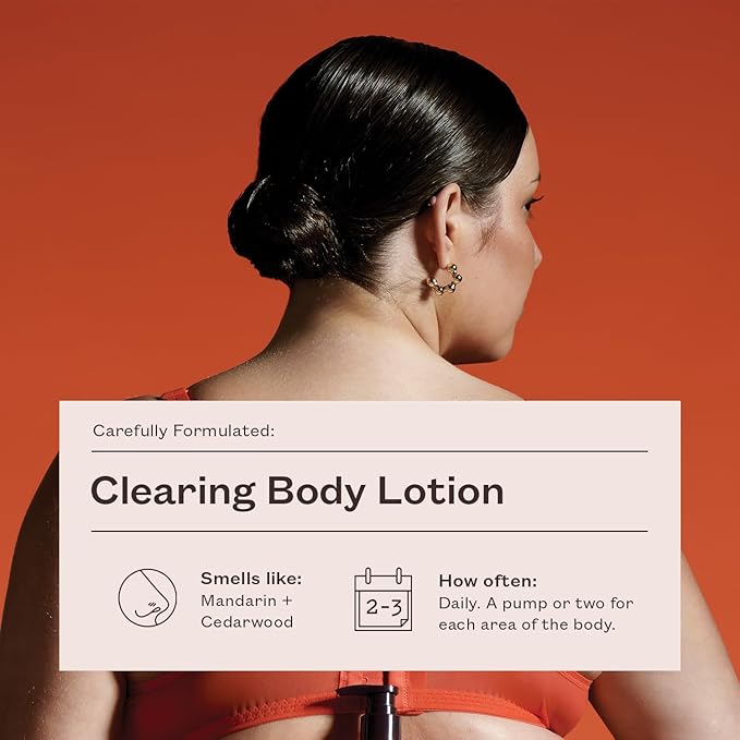 Frank Body Clearing Body Lotion | Vegan & Cruelty Free |Lightweight, Fast-Absorbing Gel-Lotion | With Niacinamide for a Healthy Skin Barrier | Mandarin & Cedarwood Scented (250ml / 8.45 fl oz)