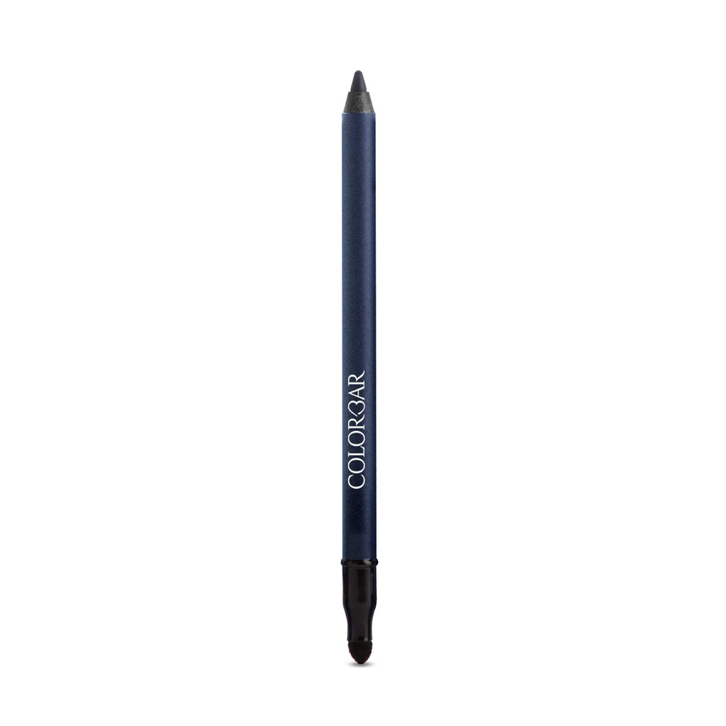 Colorbar Just Smoky Eye Pencil - Eyeliner Pencil with Built-in Smudger - Waterproof Formula - Matte Finish - 005 Just Blue - 0.04 oz