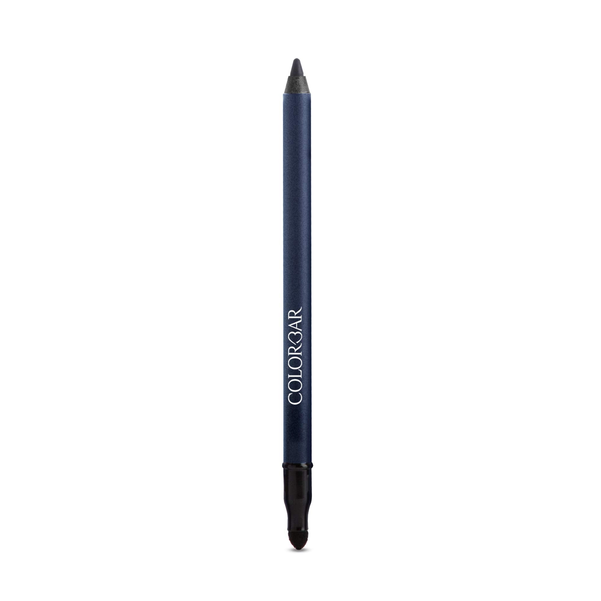 Colorbar Just Smoky Eye Pencil - Eyeliner Pencil with Built-in Smudger - Waterproof Formula - Matte Finish - 005 Just Blue - 0.04 oz