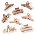 Matte Non-Slip Large Hair Clips for Women 8PCS (Neutral Colors)
