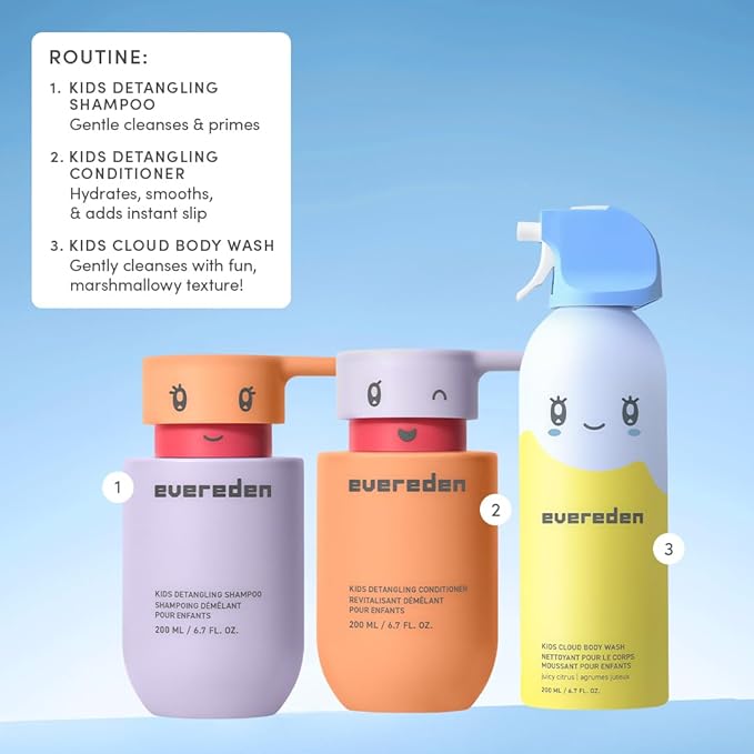 Evereden Kids Cloud Foam Body Wash, Dermatologist-Tested, Juicy Citrus