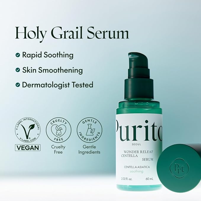 PURITO Centella Serum | Ampoule Serum For Sensitive Barrier Repair, 2 fl oz