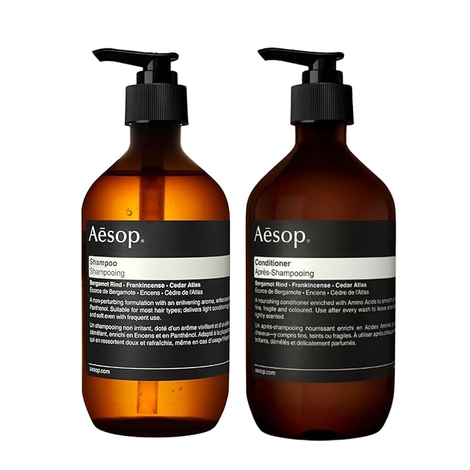 Aesop Shampoo and Conditioner Set for All Hair Types | Purifying & Hydrating Hair Care Duo with Bergamot Rind, Frankincense & Cedar Atlas | Gentle & Color-Safe | 16.9 oz (Set of 2)