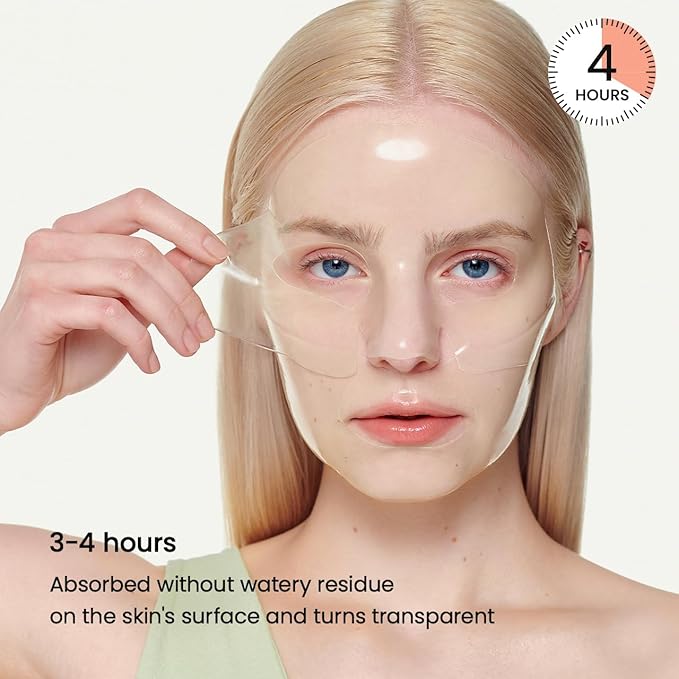 BIODANCE Refreshing Sea kelp Real Deep Mask, Overnight Hydrogel Face Mask, Calming, Oil & Sebum Control, Blemish Care, After Sun Care, Sunburn Relief, Korean Skin Care | 1.19oz(34g) x 4ea