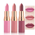 CAKAILA 3Pcs Nude Pink Purple Mauve Lavender Lip Stick,Matte Cream Lipstick Set for Women,Long Lasting Waterproof Smudge Proof Velvet lipsticks Crayon,Lip Makeup Kit Travel Size,Vegan & Cruelty-free