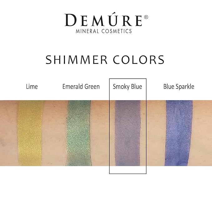Demure Mineral Make Up (Smoky Blue) Eye Shadow, Shimmer, Loose Powder, Glitter, Eye Makeup, Natural, Professional