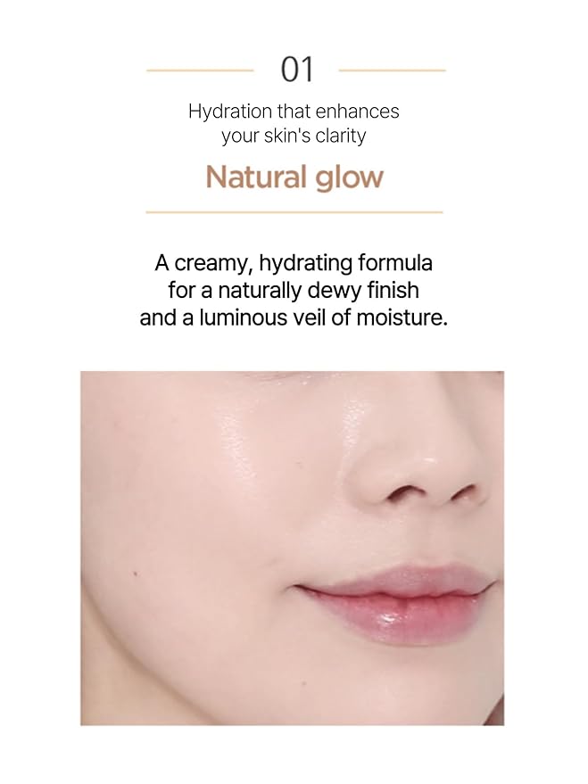 JUNG SAEM MOOL Essential Skin Nuder Cushion 13W Fair Ivory 0.49 Fl Oz, No Refill, Natural Radiant Finish Cushion Foundation with Buildable Coverage, Lightweight Texture, Korean Foundation Makeup
