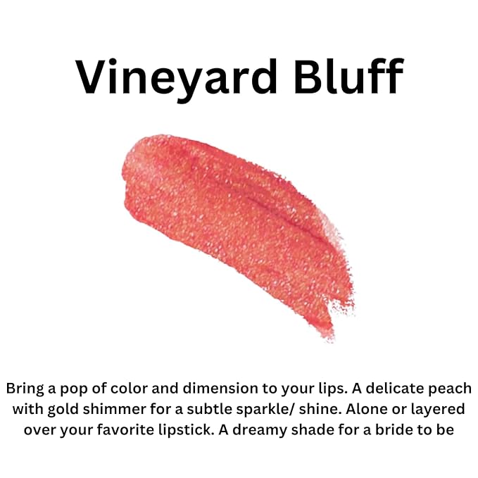 Boston Mints Vineyard Bluff Lip Gloss (.25oz) Vegan, Gluten-Free, Cruelty-Free Formula With Aloe, Vitamins C & E, Spearmint Extract and a Sheer Shine Finish for Soft, Fuller-Looking, Hydrated Lips