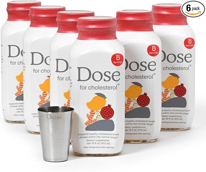 DOSE for Cholesterol Supplements, 16oz Bottle, 6 Pack