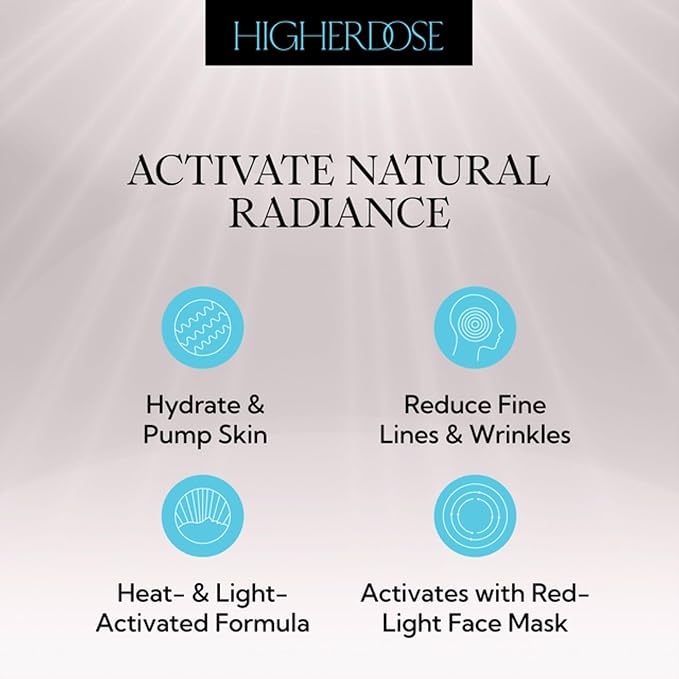 HigherDOSE Glow Serum - Facial Serum Formulated to Plump, Hydrate, and Stimulate Radiant Skin - Help Reduce Fine Lines and Wrinkles - 1 oz