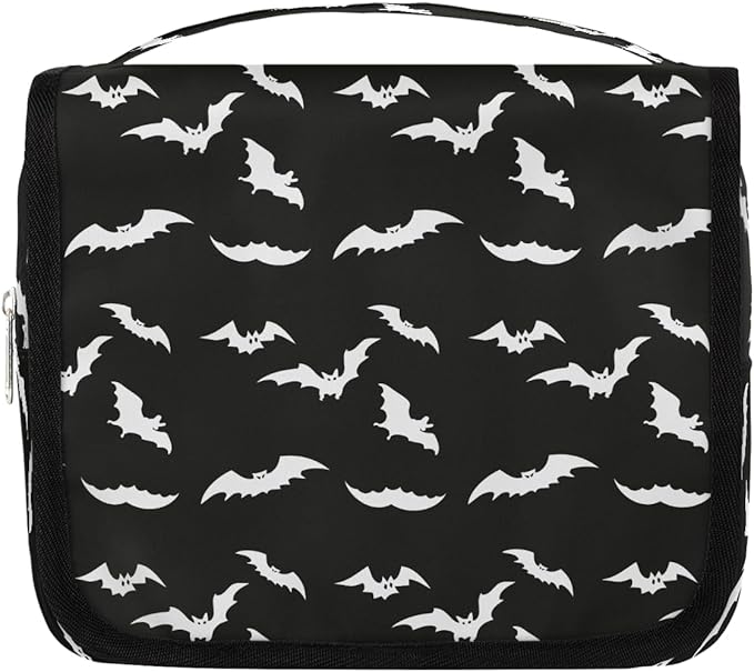 Bat Travel Toiletry Bag Women Men Hanging Cosmetic Organizer Portable