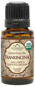 US Organic 100% Pure Frankincense Essential Oil, USDA Certified Organic, Steam Distilled, Boswellia serrata, Sourced from India, Topically or in Diffuser, Perfect for Aging Skin, All skin type (15 ml)