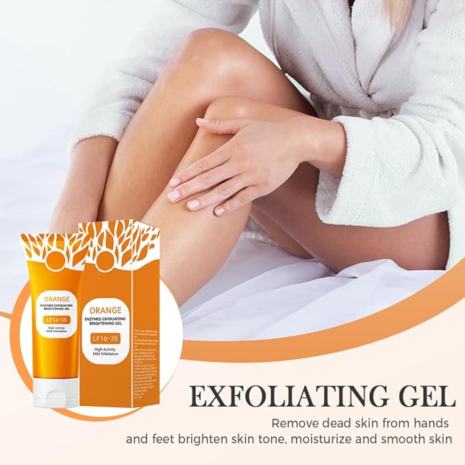 Orange Exfoliating Gel for Face and Body, 2025 New Deep Pore Orange Peeling Scrub, Cleaning Pores, Remove Blackheads Moisturize Cleansing, Facial Exfoliating Gel for All Types Skin (1PC, 3.52 Fl Oz)