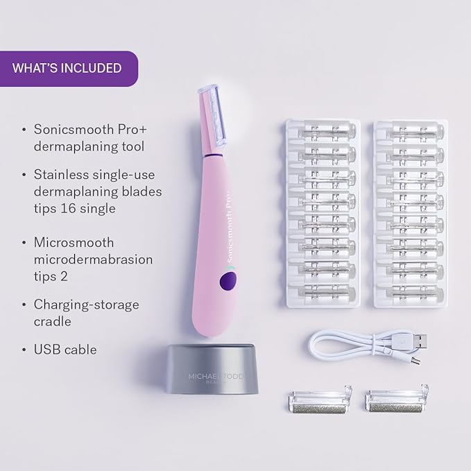 Michael Todd Beauty Sonicsmooth Pro+ Dermaplaning System & Eyebrow Trimmer