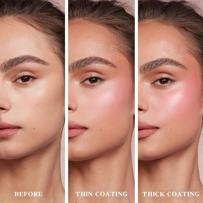 HHLTOH Matte Blush Powder for Cheeks, Cruelty Free Makeup – Long Lasting Natural Face Blusher Makeup, Lightweight Blendable Cheek Color Palette for Women All Skin Tones - #01 Soft Pink