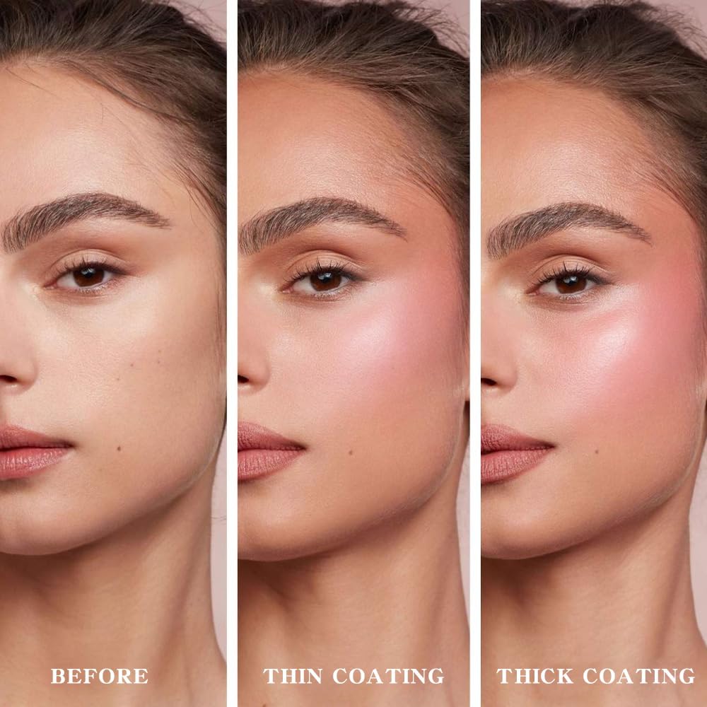 HHLTOH Matte Blush Powder for Cheeks, Cruelty Free Makeup – Long Lasting Natural Face Blusher Makeup, Lightweight Blendable Cheek Color Palette for Women All Skin Tones - #01 Soft Pink