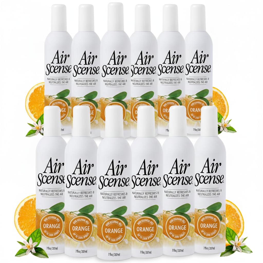 Air Scense Vanilla Natural Air Freshener, Room Spray, 12 Pack