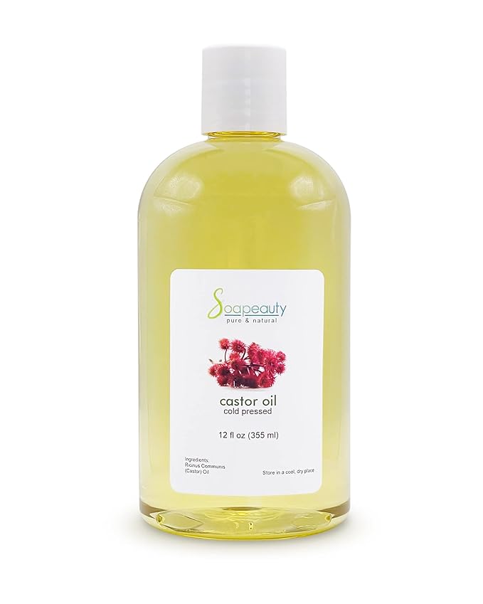 Cold Pressed Castor Oil 100% Pure Natural USP Grade Skin Hair 12 fl oz